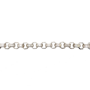 New Solid 925 Silver 27" Patterned Octagonal Link Chain