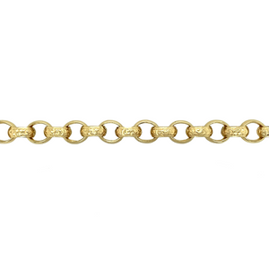 New 9ct Gold 8.5" Engraved Belcher Bracelet 27 grams