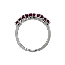 Load image into Gallery viewer, 18ct White Gold &amp; Ruby Set Five Stone Band Ring
