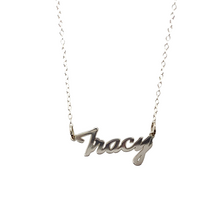 Load image into Gallery viewer, New 925 Silver 17&quot; Name Plate Necklace (various names available)
