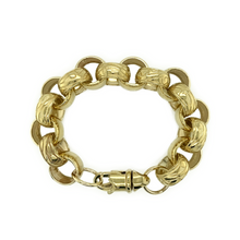 Load image into Gallery viewer, New 9ct Gold 8.5&quot; Patterned Belcher Link Bracelet 51.60 grams
