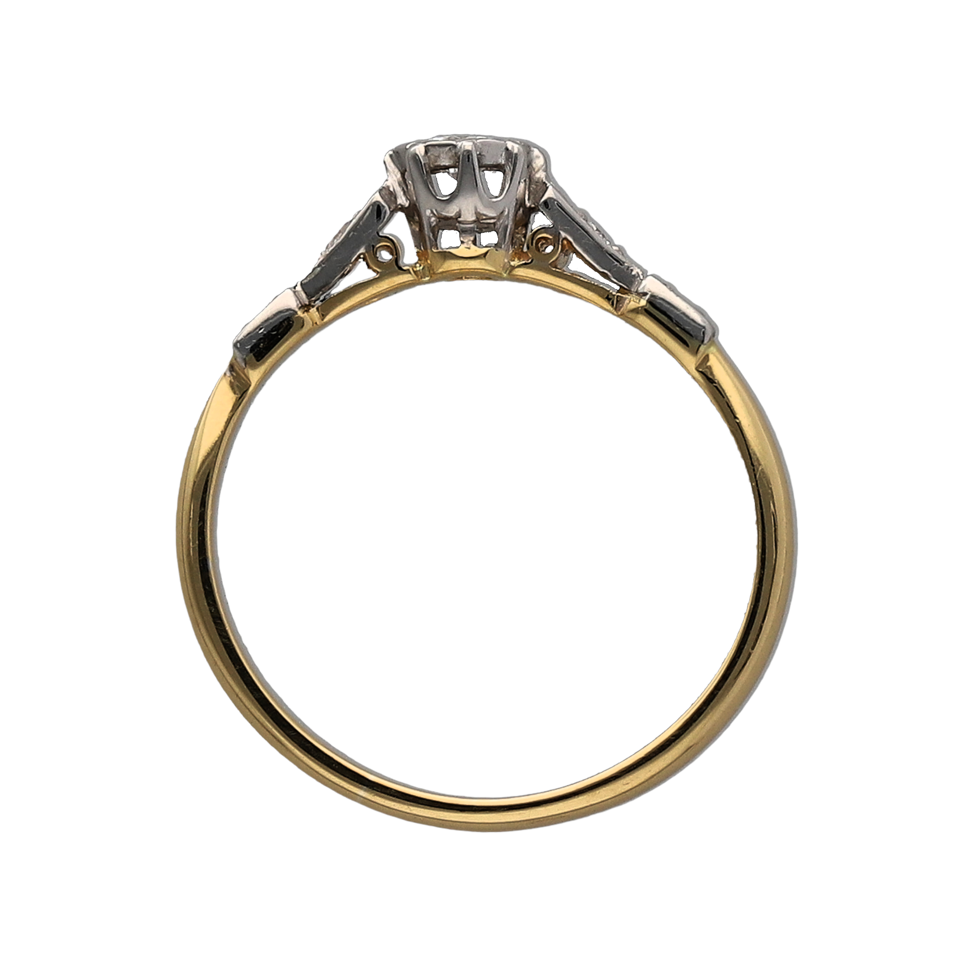 18ct gold platinum diamond ring discount