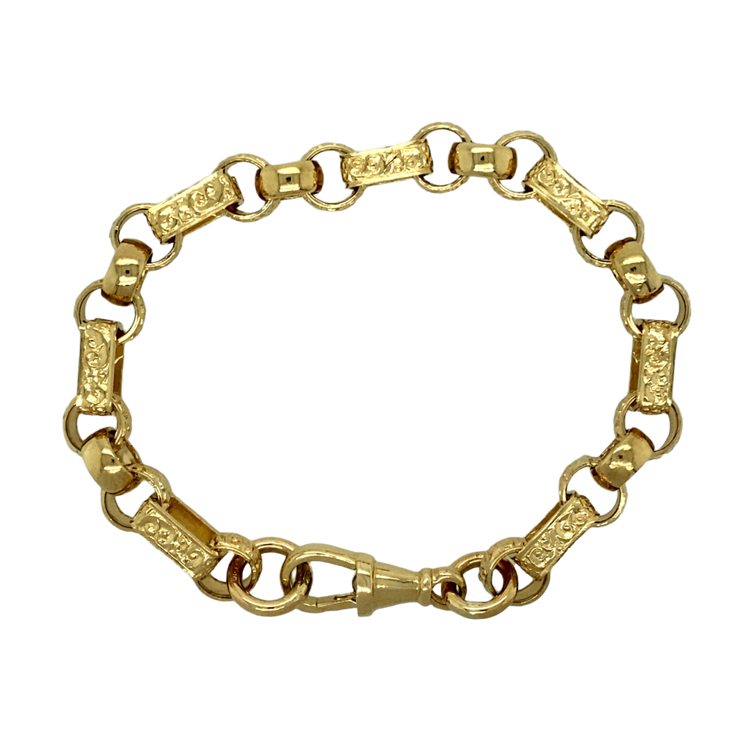 Solid 9ct Yellow Gold Curb Bracelet – Length 9 Inches | KEO Jewellers