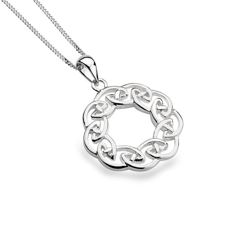 925 Silver Celtic Circular Knot Necklace