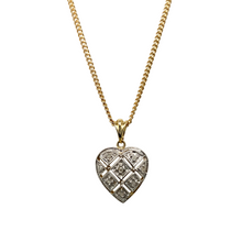 Load image into Gallery viewer, 9ct Gold &amp; Diamond Set Heart 18&quot; Necklace
