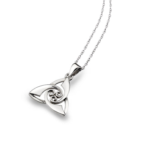 925 Silver Celtic Trinity Spiral Necklace
