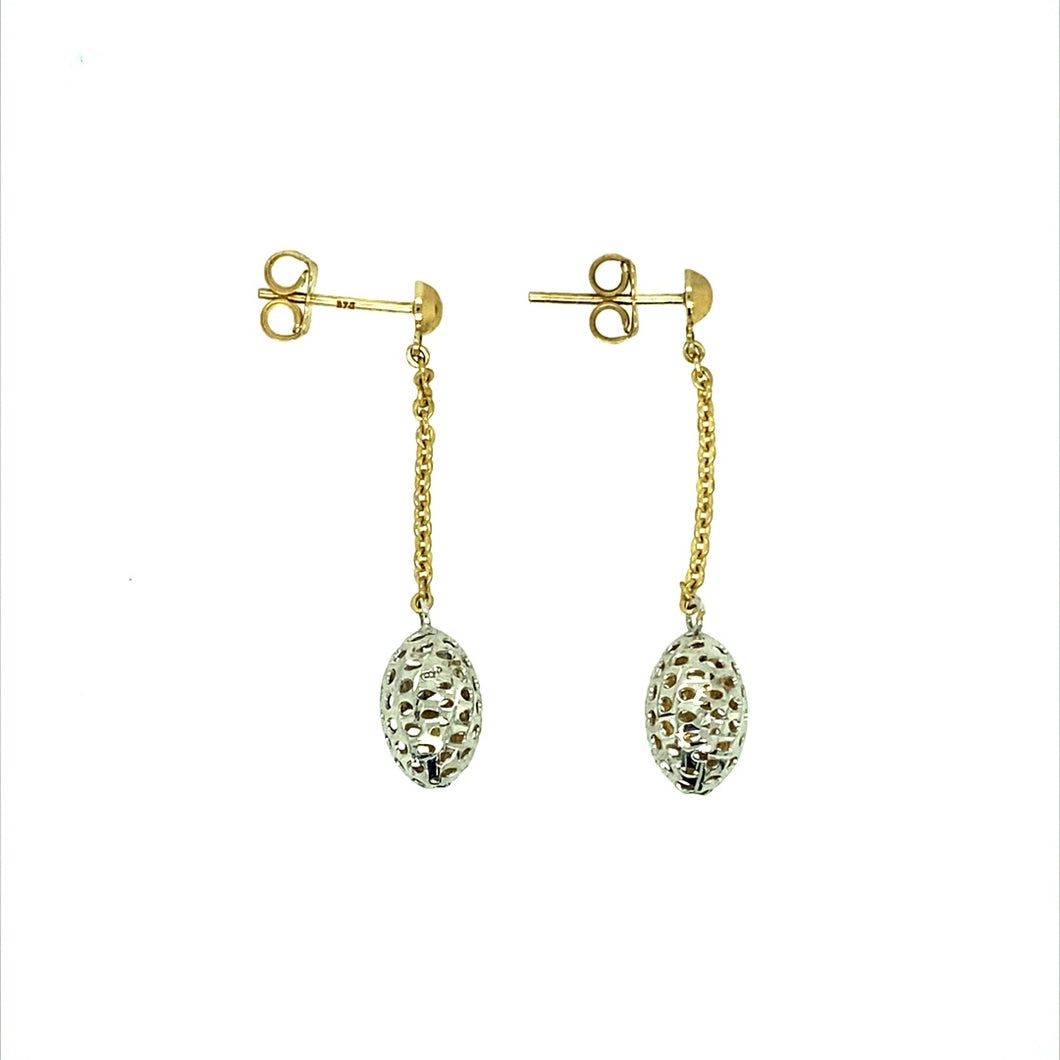 New 9ct Gold Drop Earrings