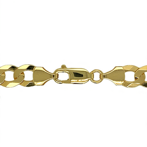New 9ct Yellow Gold 26" Curb Chain with the weight 28.80 grams and the link width 8mm