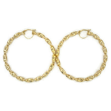 Load image into Gallery viewer, New 9ct Gold Large Twisted Hoop Earrings
