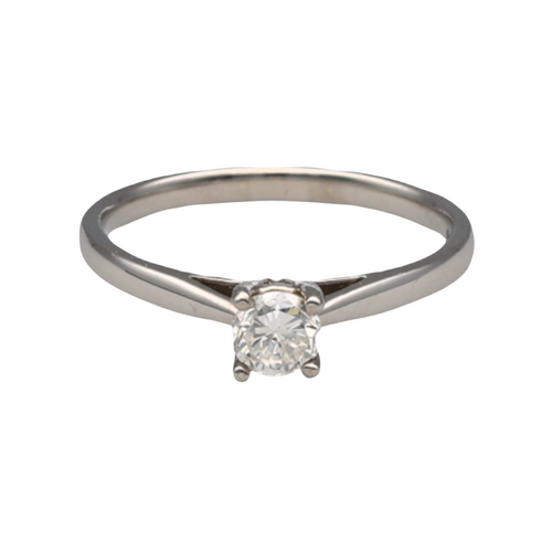 New 9ct White Gold & 34pt Diamond Solitaire Ring