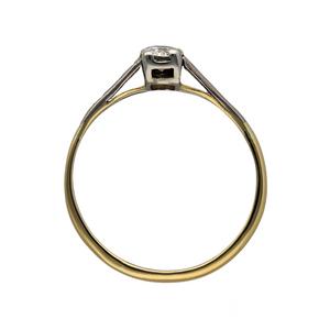 18ct Gold & Platinum Diamond Set Antique Style Ring