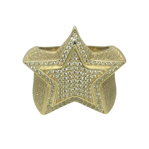 New 9ct Gold & Cubic Zirconia Set Star Ring