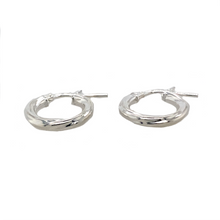 Load image into Gallery viewer, New 925 Silver 10mm Small Twist Hoop Earrings with the weight 0.60 grams

