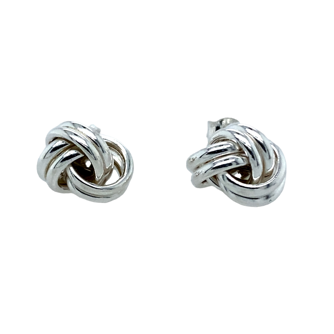 925 Silver 10mm Knot Stud Earrings with the weight 1.55 grams