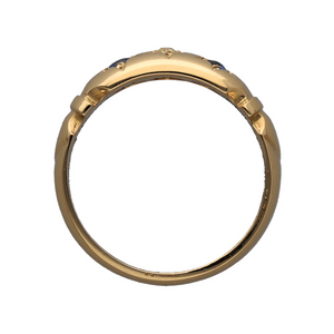 18ct Gold Diamond & Sapphire Antique Chester Hallmarked Ring