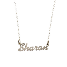 Load image into Gallery viewer, New 925 Silver 17&quot; Name Plate Necklace (various names available)
