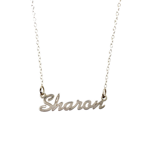 New 925 Silver 17" Name Plate Necklace (various names available)