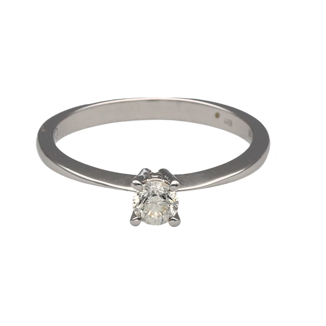 New 9ct White Gold & Diamond 25pt Solitaire Ring