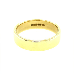 New 9ct Yellow Gold Soft Court Shape Wedding 5mm Band Ring in size Q with the weight 4.80 grams