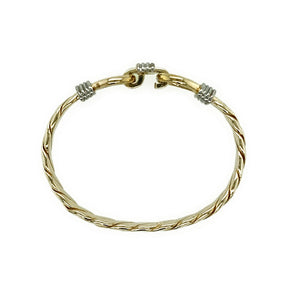 New 9ct Gold Twisted Baby Bangle
