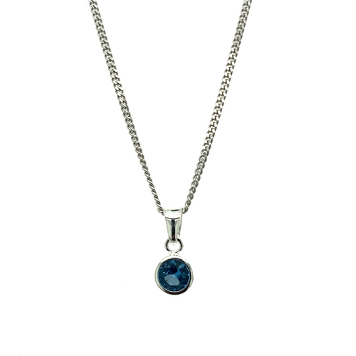 New 925 Silver December Birthstone Pendant 18