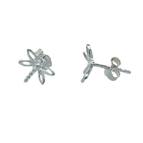 925 Silver Dragonfly Stud Earrings