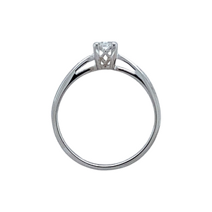 18ct White Gold & Diamond Princess Cut Solitaire Ring