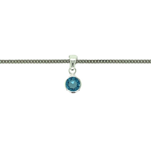 New 925 Silver February Birthstone Pendant 18"/20" Necklace