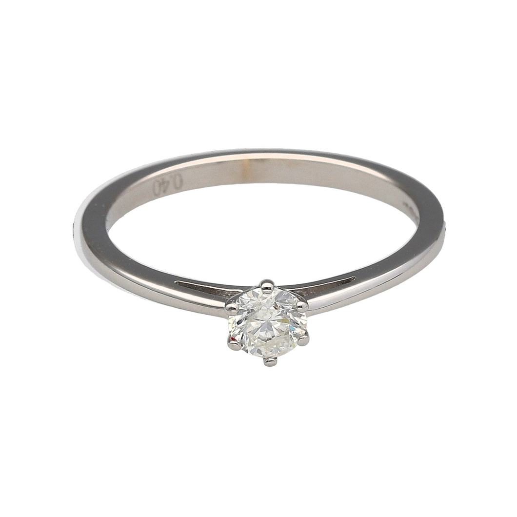 18ct White Gold & Diamond Brilliant Cut Solitaire Ring