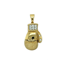 Load image into Gallery viewer, New 9ct Gold &amp; Cubic Zirconia Set Boxing Glove Pendant
