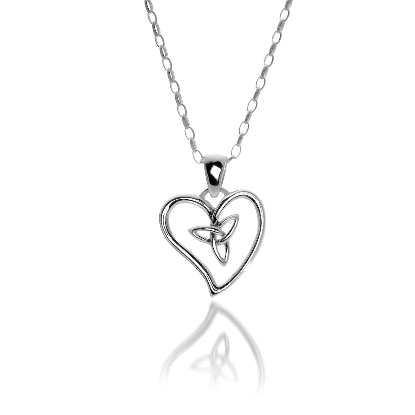 925 Silver Celtic Heart Knot Necklace