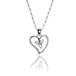 925 Silver Celtic Heart Knot Necklace