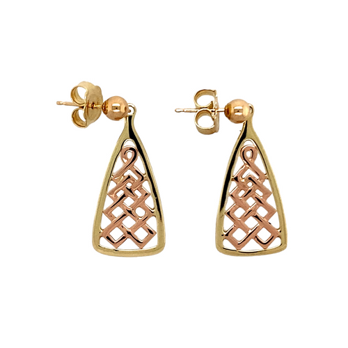 9ct Gold Clogau Lady Guinevere Drop Earrings