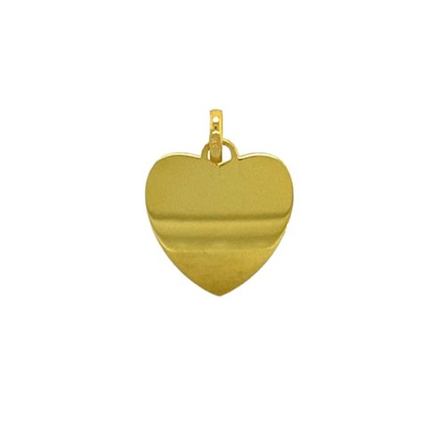 New 9ct Gold Plain Heart Pendant