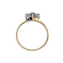 Load image into Gallery viewer, 9ct Gold &amp; Diamond Set Cluster Twist Ring
