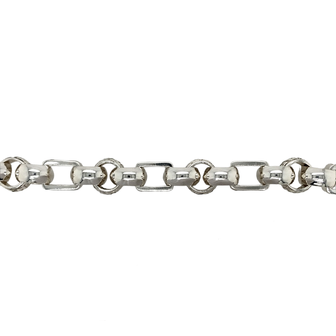 New 925 Silver & Cubic Zirconia 28" Gypsy Link Chain 156 grams