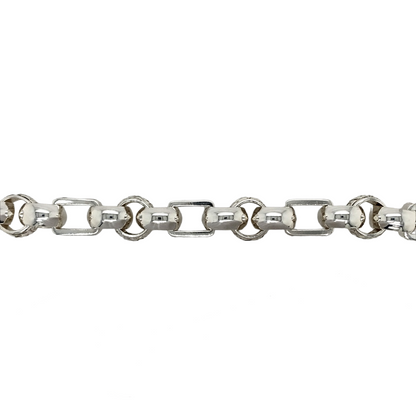 New 925 Silver & Cubic Zirconia 28" Gypsy Link Chain 156 grams