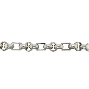 New 925 Silver & Cubic Zirconia 28" Gypsy Link Chain 156 grams