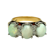 Load image into Gallery viewer, 18ct Gold Diamond &amp; Opal Ring
