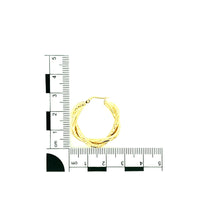 Load image into Gallery viewer, 9ct Gold Twist Hoop Earrings
