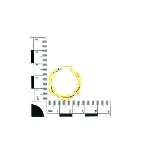 9ct Gold Twist Hoop Earrings