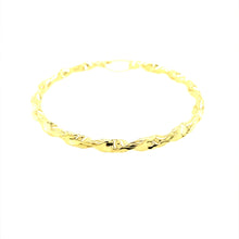 Load image into Gallery viewer, New 9ct Yellow Gold Twist Hoop Earrings with the weight 4.90 grams
