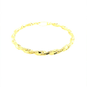 New 9ct Yellow Gold Twist Hoop Earrings with the weight 4.90 grams