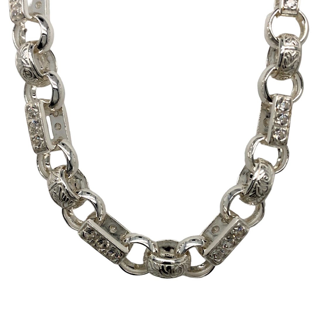 Silver hermes link chain discount