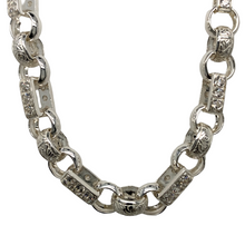 Load image into Gallery viewer, New 925 Silver &amp; Cubic Zirconia 28&quot; Gypsy Link Chain 85 grams
