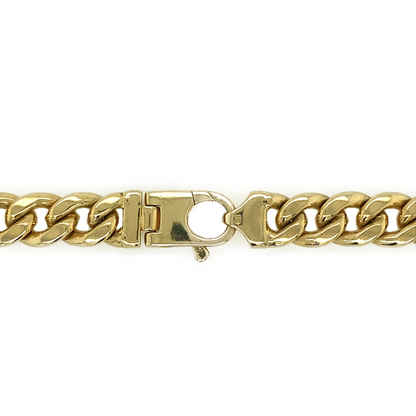 New 9ct Yellow Solid Gold 28" Italian Cuban Chain with the weight 145 grams