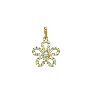 New 9ct Gold & Cubic Zirconia Set Butterfly Pendant