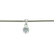 Load image into Gallery viewer, New 925 Silver March Birthstone Pendant 18&quot;/20&quot; Necklace
