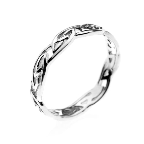 925 Silver Slim Knot Band Ring