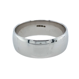 18ct White Gold Soft Court Band Ring